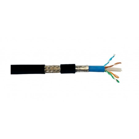 CAVO SOLIDO SCHERMATO PER RETI CATEGORIA 6 LSZH+PE AWG24 IN RAME AWG23 MATASSA MT 305 ARMATO ANTIRODITORE LSZH+PE