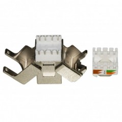 PRESA RETE KEYSTONE JACK RJ45 CATEGORIA 5E SCHERMATA TOOLESS CONTATTI DORATI 50 MICRON