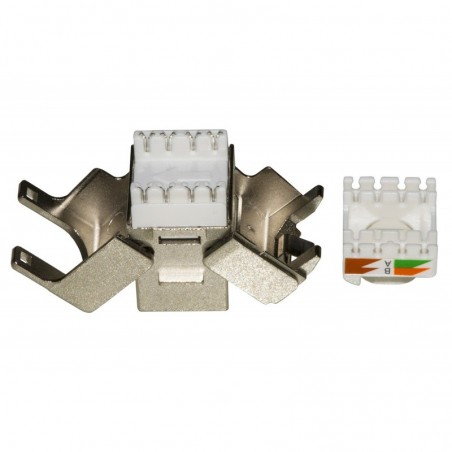 PRESA RETE KEYSTONE JACK RJ45 CATEGORIA 5E SCHERMATA TOOLESS CONTATTI DORATI 50 MICRON