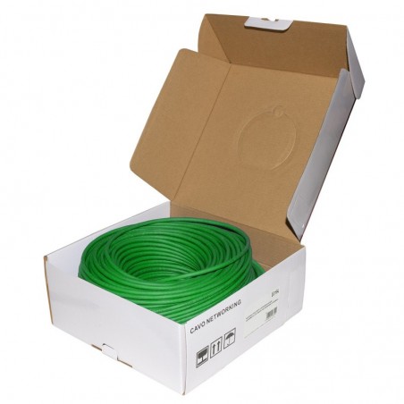 MATASSA CAVO RETE CATEGORIA 6A NON SCHERMATO UTP AWG24 HALOGENFREE FLESSIBILE COLORE VERDE MT.100