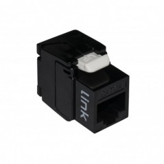 PRESA RETE KEYSTONE JACK RJ45 CATEGORIA 6A UTP TOOLESS COLORE NERO 180° CONTATTI DORATI 50 MICRON