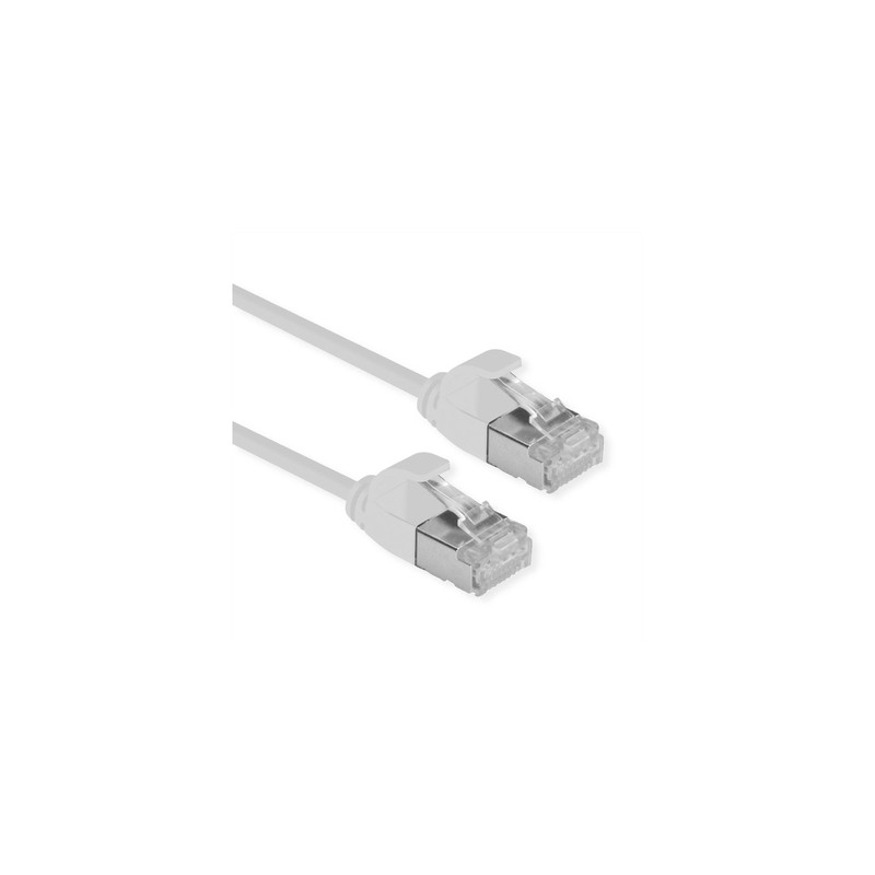 ROLINE CAVO DI RETE U/FTP DATACENTER PATCHCORD CAT.6A/CLASSE EA, LSOH, SLIM, GRIGIO, 0.3M