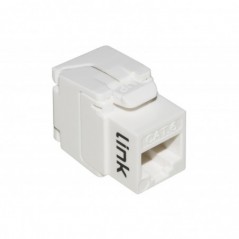 PRESA RETE KEYSTONE JACK RJ45 CATEGORIA 6 UTP TOOLESS COLORE BIANCO 180° CONTATTI DORATI 50 MICRON