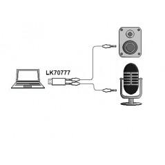 ADATTATORE USB-AUDIO PER MICROFONO, CASSE O CUFFIE