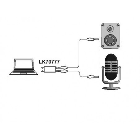 ADATTATORE USB-AUDIO PER MICROFONO, CASSE O CUFFIE