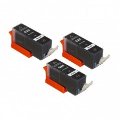 CONFEZIONE 3 CARTUCCE COMPATIBILI CANON IP 4850, MG5150, MG5250 BK PGI-525BK ALTA CAPACITA' CONFEZIONE BULK