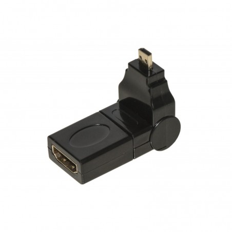 ADATTATORE MICRO HDMI MASCHIO - HDMI FEMMINA CON CONNETTORE INCLINABILE E RUOTABILE