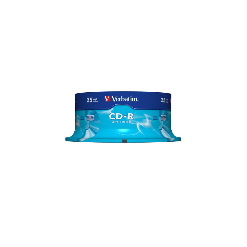 VERBATIM 25 CD-R EXTRA PROTECTION 700MB 80 MIN 52X AZO CAKE BOX