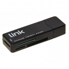 MINI LETTORE CARD USB 3.0 FINO A 5 GBPS LETTURA SIMULTANEA DI 4 SCHEDE T-FLASH, MICRO SD, SD, MMC, RS-MMC, MS, MS PRO, M