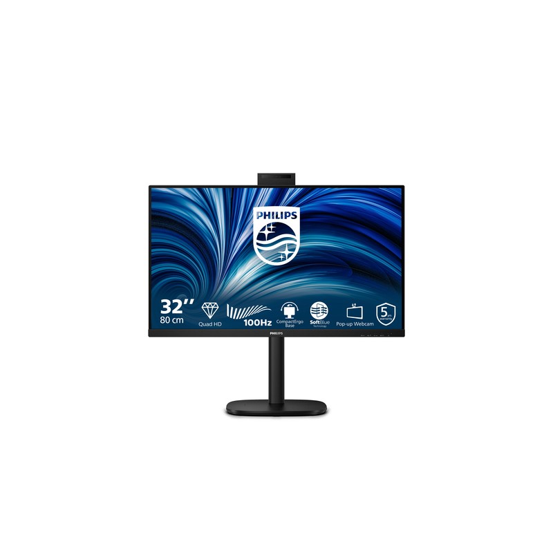 PHILIPS MONITOR 31,5 LED IPS QHD 16:9 4MS 350 CDM, PIVOT, USB-C HUB, WEBCAM, DP/HDMI, MULTIMEDIALE