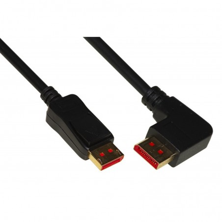 CAVO DI CONNESSIONE DISPLAYPORT 1.4 8K MT 1,8 CONNETTORE ANGOLATO A SINISTRA