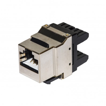 INSERTO JACK SCHERMATO RJ45 8 POLI CAT 5E 180° PER RETI