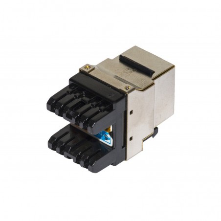 INSERTO JACK SCHERMATO RJ45 8 POLI CAT 5E 180° PER RETI