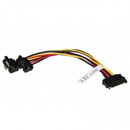 CAVO SATA ALIMENTAZIONE DA 15 PIN SATA MASCHIO A 2 X 15 PIN SATA 90°