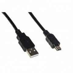 CAVO USB 2.0 MINI B 5 POLI PER RICARICA O TRASMISSIONE DATI IN RAME MT.1,8