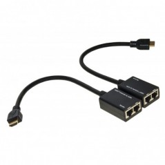 ESTENSORE HDMI TRAMITE 2 CAVI DI RETE CAT 6 FINO A 30 METRI FULL HD