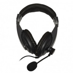 CUFFIA AUDIO CON MICROFONO ORIENTABILE CONNETTORE 1X3,5MM