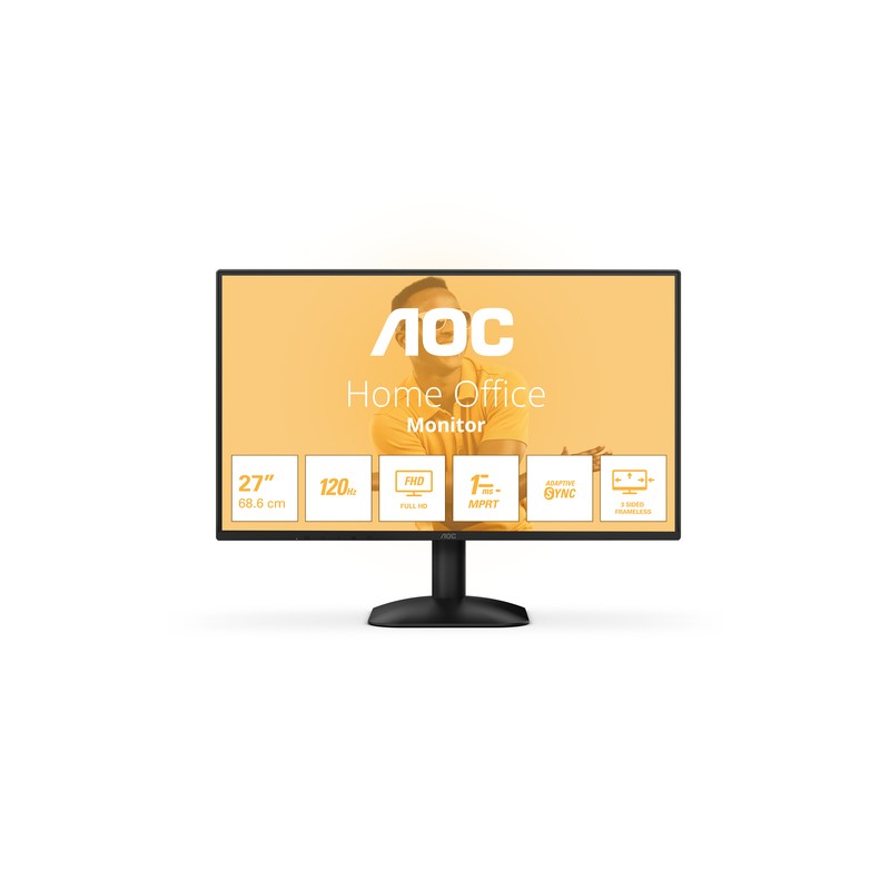 AOC MONITOR 27 LED VA 16:9 FHD 4MS 300 CDM 120hz, VGA/HDMI