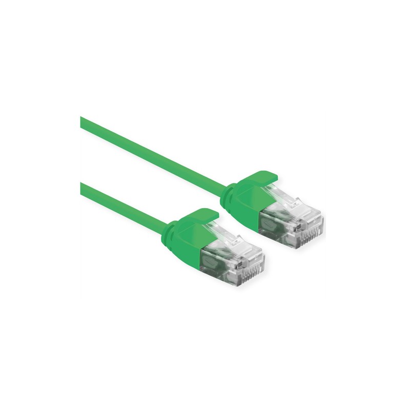 ROLINE CAVO UTP, DATA CENTER PATCHCORD CAT.6A/CLASS EA, LSOH, SLIM, VERDE, 0.5M