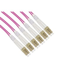 CAVO FAN-OUT FIBRA OTTICA MPO FEMMINA 12 FIBRE OM4 LSZH CON 12 CONNETTORI LC MT 2