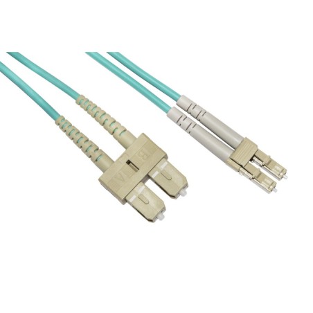 CAVO FIBRA OTTICA LC A SC MULTIMODE DUPLEX OM3 50/125 MT.1