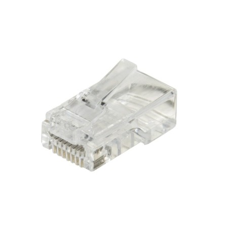 CONFEZIONE 100 CONNETTORI 8 POLI CAT 5E UTP NON SCHERMATO PER CAVO FLESSIBILE RJ45 CON FORI PER AGEVOLARE INSERIMENTO CA