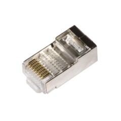 CONFEZIONE 100 CONNETTORI 8 POLI CAT 5E SCHERMATO RJ45 FLESSIBILE