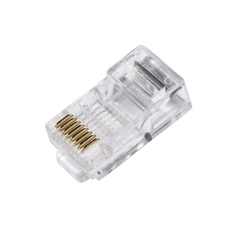 CONFEZIONE 100 CONNETTORI 8 POLI CAT 5E UTP NON SCHERMATO RJ45 PER CAVO FLESSIBILE