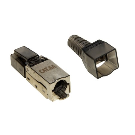 CONNETTORE 8 POLI CAT 6A SCHERMATO RJ45 TOOLESS