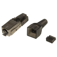 CONNETTORE 8 POLI CAT 6A SCHERMATO RJ45 TOOLESS