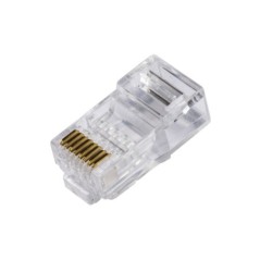 CONFEZIONE 100 CONNETTORI 8 POLI CAT 6 UTP NON SCHERMATO RJ45 PER CAVO FLESSIBILE