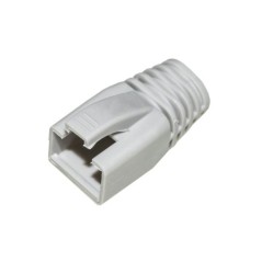 CONFEZIONE 100 COPRICONNETTORI 8MM PER PLUG RJ45 8 POLI CAVO CAT 5E-6-7 GRIGIO