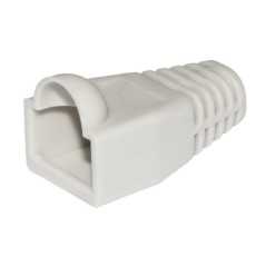 CONFEZIONE 100 COPRICONNETTORI 6MM PER PLUG RJ45 8 POLI CAVO CAT 5E- 6 GRIGIO