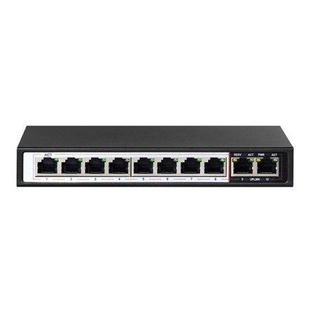 SWITCH DI RETE 8 PORTE POE + 1 PORTA UPLINK 10/100