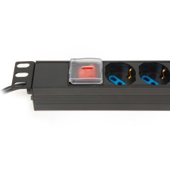 MULTIPRESA DA RACK 19 8" PRESE UNIVERSALI CON INTERRUTTORE SPINA C14