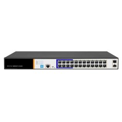 SWITCH DI RETE 24 PORTE GIGABIT POE 300 WATT + 2 PORTE SFP E UNA PORTA CONSOLE RJ45 LAYER 2