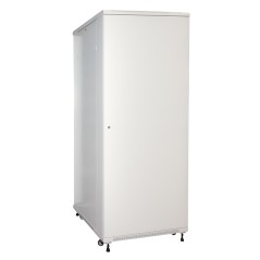 ARMADIO RACK 19" 42U (A)2055, (L)800, (P)800 COLORE GRIGIO PORTA VETRO CON GUIDACAVI LATERALE