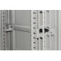 ARMADIO RACK 19" 42U (A)2055, (L)800, (P)800 COLORE GRIGIO PORTA VETRO CON GUIDACAVI LATERALE