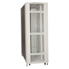 ARMADIO RACK 19" 42U (A)2055, (L)800, (P)800 COLORE GRIGIO PORTA VETRO CON GUIDACAVI LATERALE