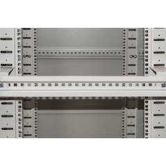 ARMADIO RACK 19" 42U (A)2055, (L)800, (P)800 COLORE GRIGIO PORTA VETRO CON GUIDACAVI LATERALE
