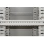 ARMADIO RACK 19" 42U (A)2055, (L)800, (P)800 COLORE GRIGIO PORTA VETRO CON GUIDACAVI LATERALE