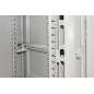 ARMADIO RACK 19" 42U (A)2055, (L)800, (P)800 COLORE GRIGIO PORTA VETRO CON GUIDACAVI LATERALE