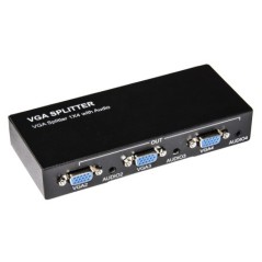 SPLITTER VGA 4 PORTE AMPLIFICATO 500 MZH CON AUDIO