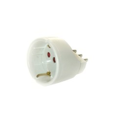 ADATTATORE PRESA TEDESCA BIPOLARE E SPINA ITALIANA ELETTRICA TRIPOLARE 10 A