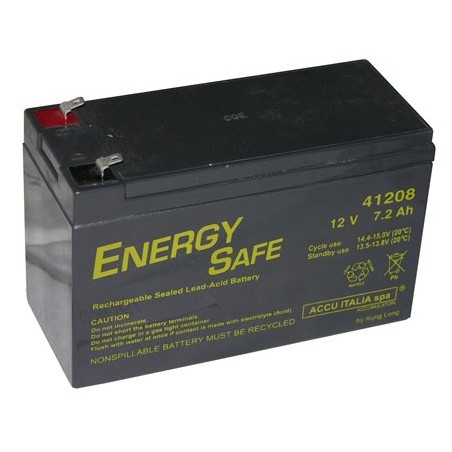 BATTERIA AL PIOMBO 12 VOLT 7 A. - MISURE: 15X6.50X9.50 CM.