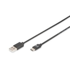 CAVO USB 2.0 TIPO-C - A 1 MT, 3A, 480MB COLORE NERO