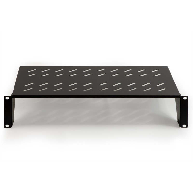 RIPIANO PER ARMADIO 19" 2 UNITA' PROFONDITA' 250 MM. (UNIVERSALE) COLORE NERO