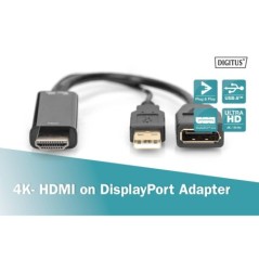 DIGITUS ADATTATORE DA 4K- HDMI A DISPLAYPORT