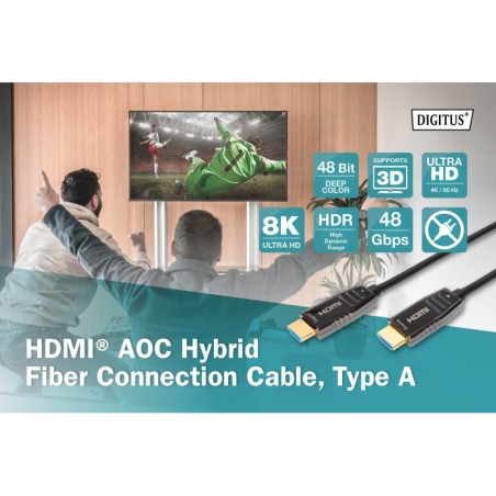 DIGITUS CAVO IN FIBRA OTTICA IBRIDO HDMI¨ AOC, UHD 8K, 10 M