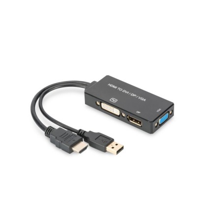 ADATTATORE HDMI - DP+DVI+VGA 3 IN 1